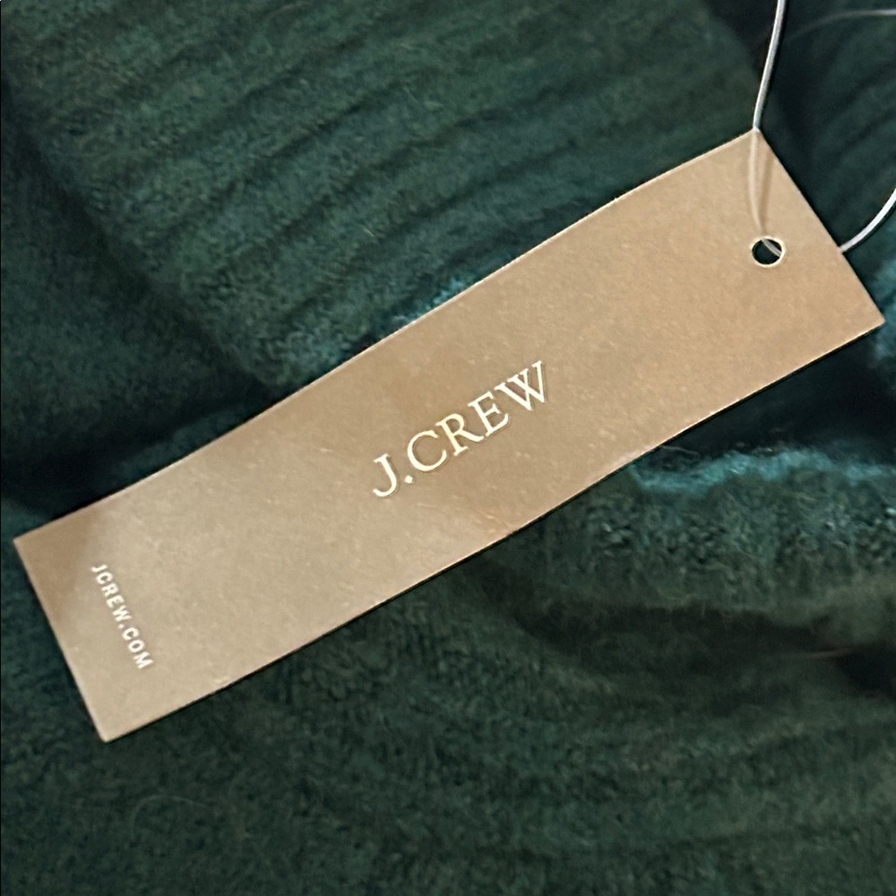 NWT J. Crew Turtleneck sweater in Supersoft Yarn in Green size XXS Oversized fit - Picture 3 of 14